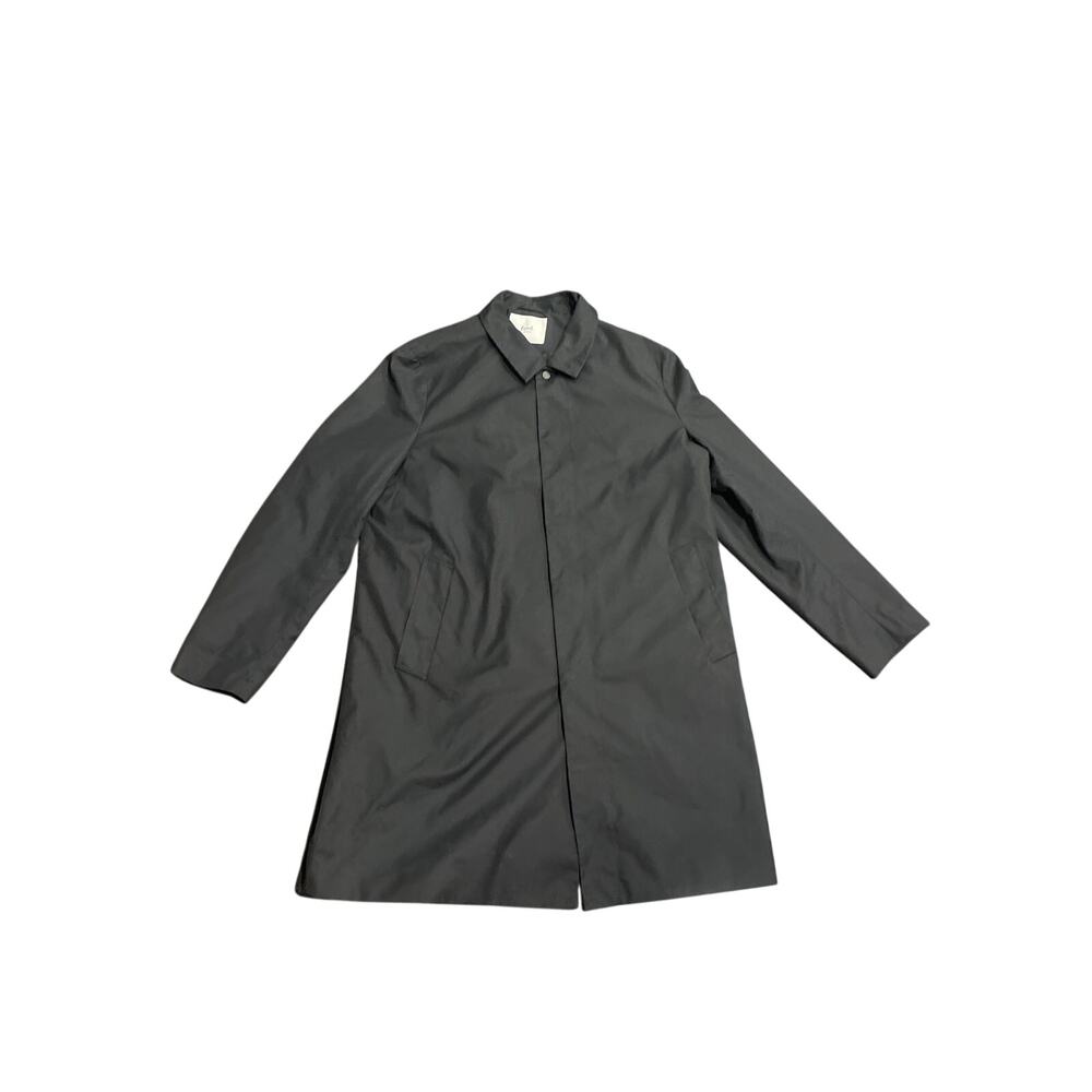 Find. Long Black Trench coat Jacket SZ 3XL Minimalist Casual Overcoat